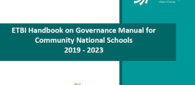 ETBI Handbook on Governance Manual for Community National Schools 2019 – 2023