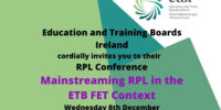 Mainstreaming RPL in the ETB FET Context on Wednesday 8th December 2021