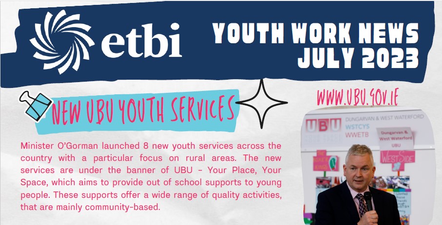 Cover picture of Youth Work News July 2023.Click to download a copy